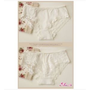 NWT Anna Mu Rear Window T-back Translucent Panty (White)